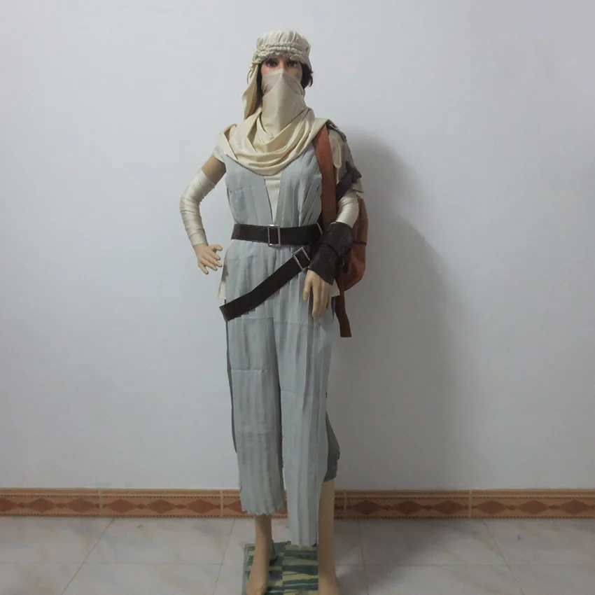 The Force Awakens Rey Uniform Moive Jedi Halloween Cosplay Costumes Customize Any Size