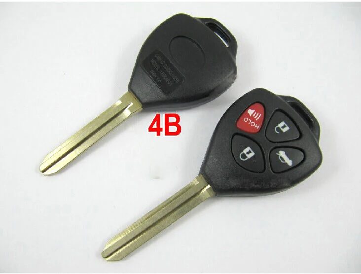 10PCS/lot For Toyota Camry Alphard Reiz RAV4 Corolla 4 Buttons Remote Key Shell Fob Case Blank Cover With Toy43 Blade