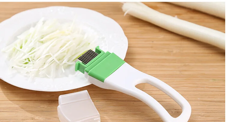 HMROVOOM Kitchen cutting vegetables small tool handle type scallion shredder onion chopsticks scallion shears