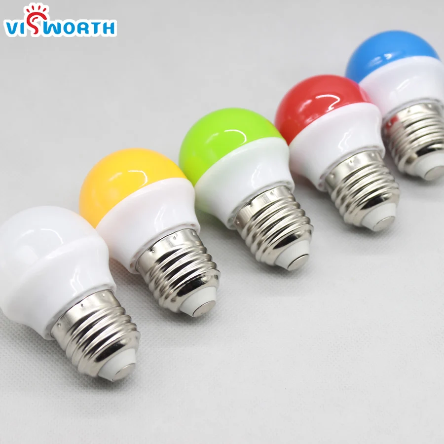 E27 LED Bulbs 3W Energy Saving Bulb E27 base Led Colorful Home Lighting ac110v 220v 230v  for Home Christmas Decoration Lighting