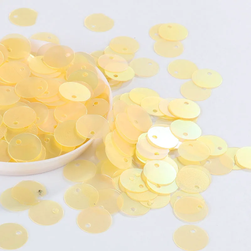 10g/Lot 10mm PET Flat Round Loose Sequins Paillettes Sewing Wedding Craft DIY Accessories for Garment Lentejuelas Para Coser