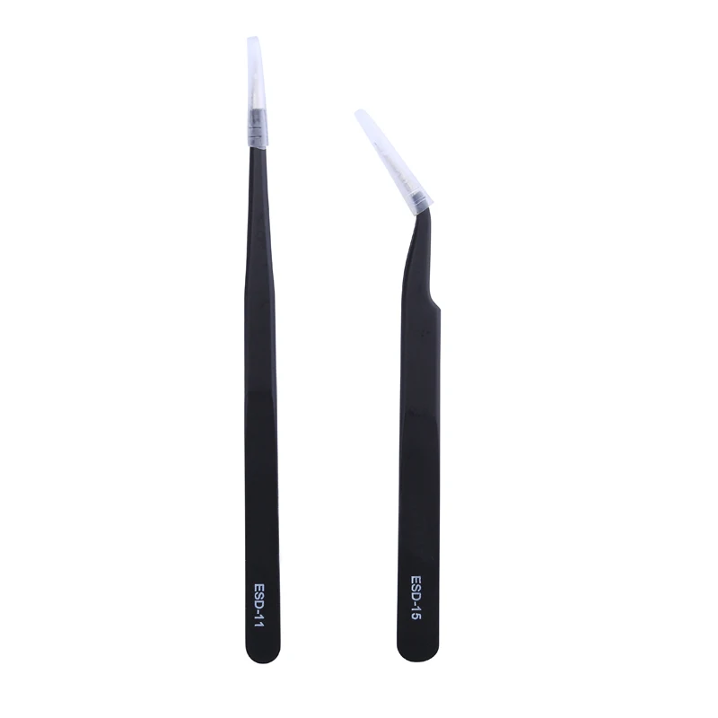 Imagem -03 - Stainless Steel Precision Pinças Grupo Esd Pinça Esd Pinça Ferramentas de Reparação Eletrônica Anti-static Pincet Pcs por Lote
