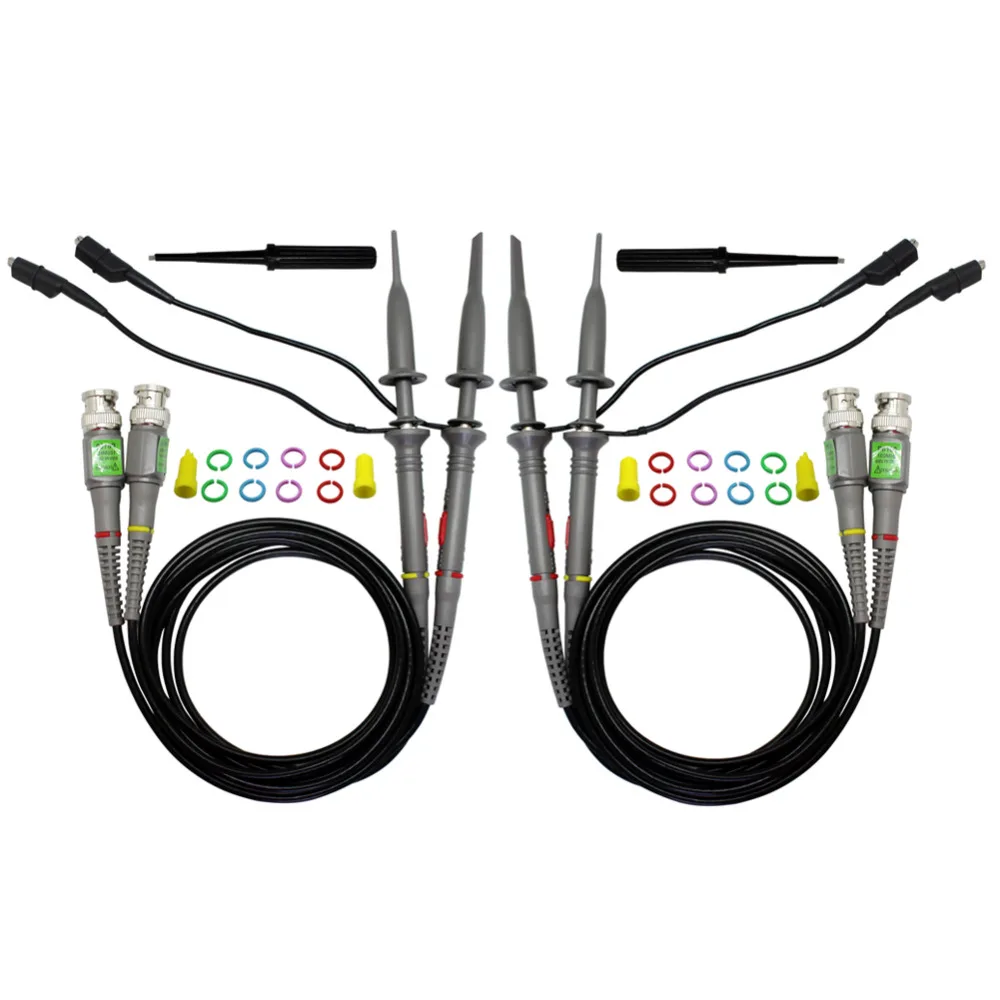 

AideTek New 4 100MHZ x10 x1 Oscilloscope clip probes PROBES4