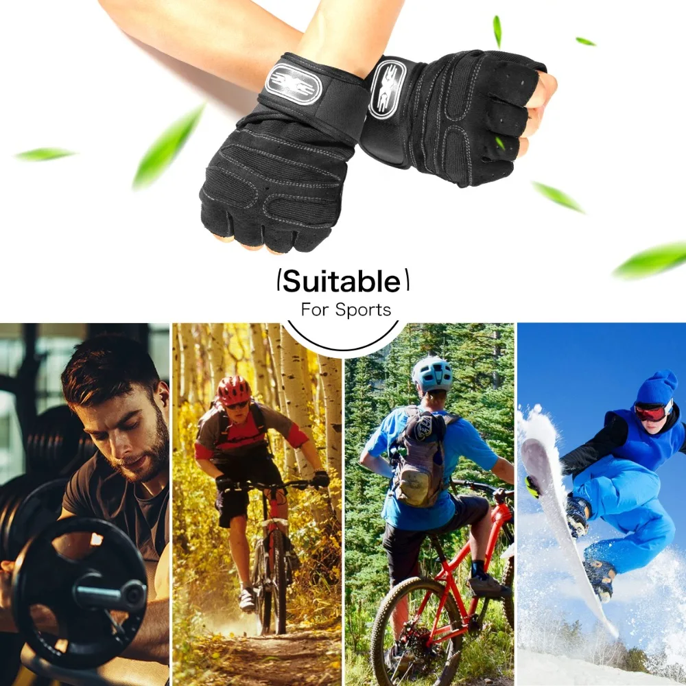 قفازات نصف الاصبع الصالة الرياضية للرجال والنساء ، وركوب الدراجات ، واللياقة البدنية ، ورفع الأثقال ، وبناء الجسم ، والتدريب ، وممارسة الرياضة ، والتمرين