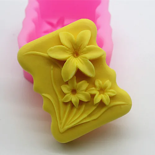 Silicone mold Daffodils handmade soap candle mold Chocolate Fondant cake mould Baking mold DIY tools