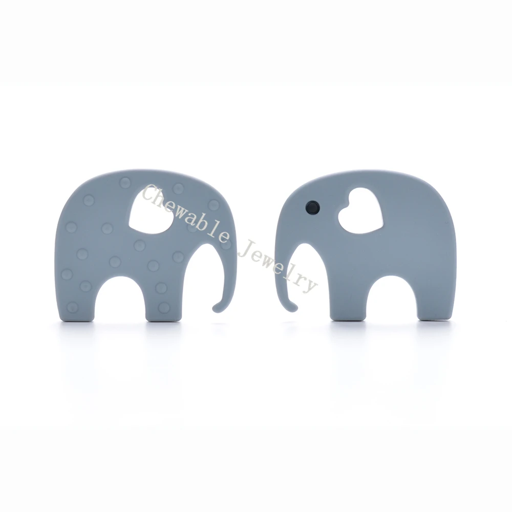 LOFCA Wholesale Fashion Elephant 1pcs silicone pendant BPA Free Food grade Silicone pendant jewelry Jewelry Necklace Accessories image 4
