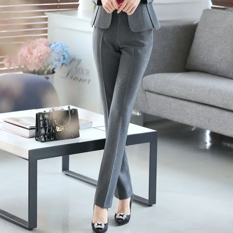 Naviu Fashion Women's Pants OL Pantalones De Mujer Office Ladies Trousers Slim Mid Waist Pantalon Pour Femme