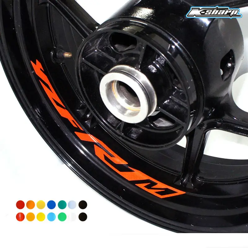 

8 X Custom Inner Rim Declas Wheel Reflective sign Stickers Stripes Fit YAMAHA YZF R1M