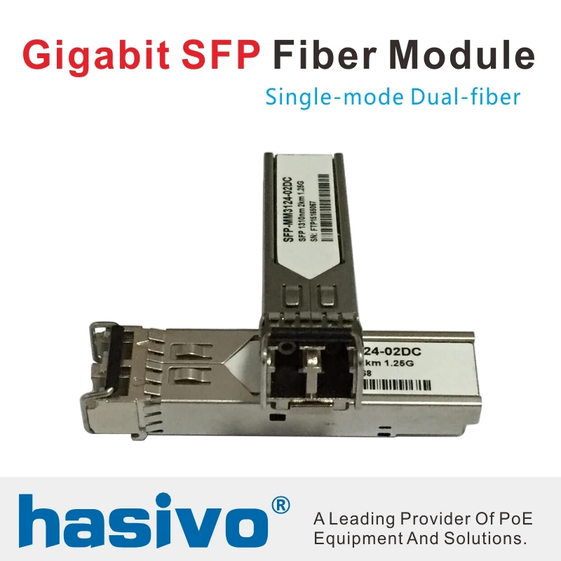 1Pair 1G 1000M Gigabit SFP Fiber Module Single Mode 1.25G Fiber Optical Equipment Transceiver Compatible 20KM