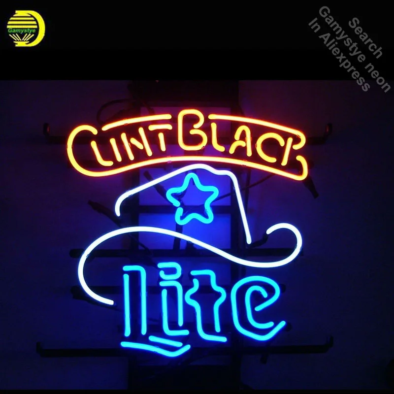 

Neon Signs for Mill Clint Hat Neon Tube Sign Room Decor Commercial Lights handcraft Public Lamps Store Displays neon light sign