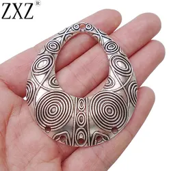 4pcs Bohemia Boho Large Retro Chandelier Porous Connector Pendants For DIY Necklace Earrings Jewelry Findings 60x52mm