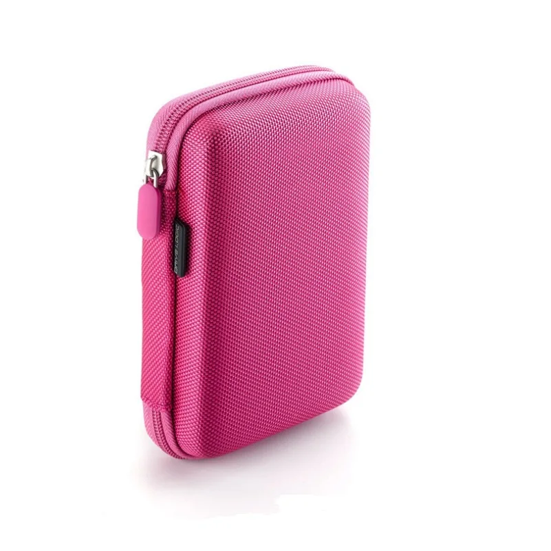 다채로운 휴대용 하드 드라이브 케이스 가방 파우치, 외부 메모리 디스크 박스 및 데이터 코드, 핑크, 레드, 블루, 블랙, 2.5 인치, 신제품