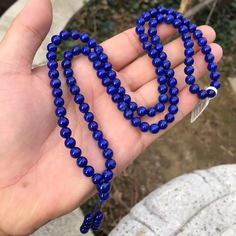 

5mm Genuine Natural Blue Lapis Bracelet Three Laps For Women Men Healing Gift Crystal Round Beads Stone Strands Jewelry AAAAA