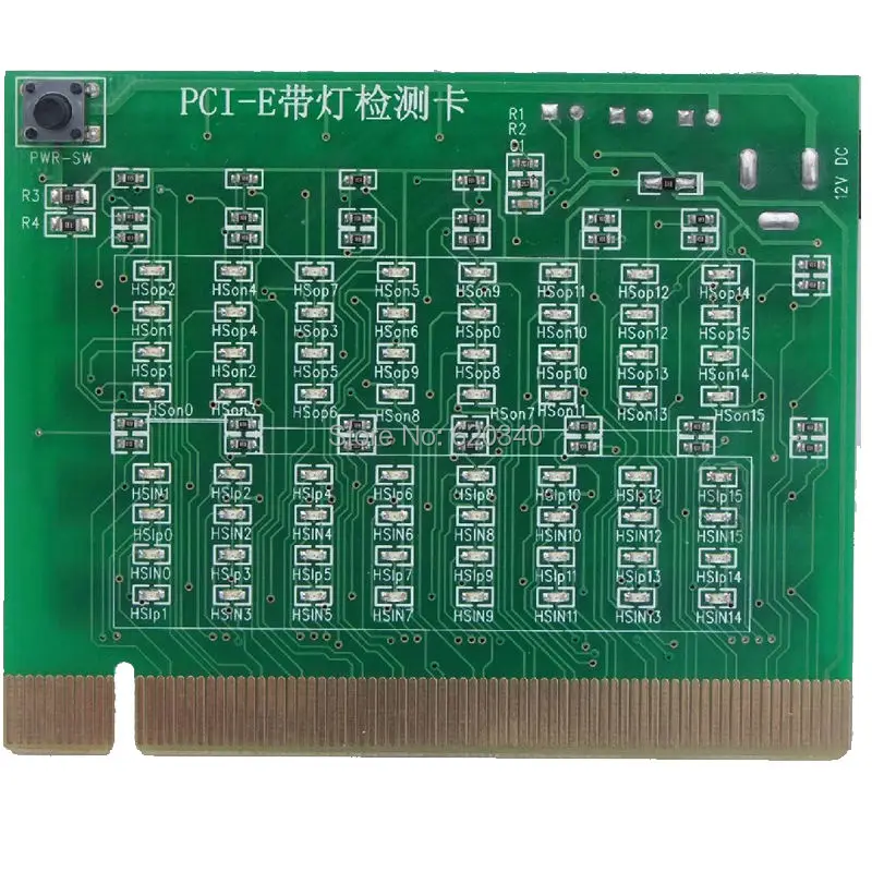 

PCI-E 16X 8X 4X PCI express Slot Tester Card for motherbaor Detect the southbridge short or open PCI-E with light tester