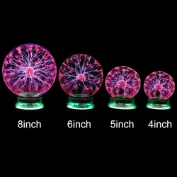 Magic Plasma Ball Touching Sound Sensitive Plasma Lamp Light for Parties Decorations Kids Bedroom spy gagdet