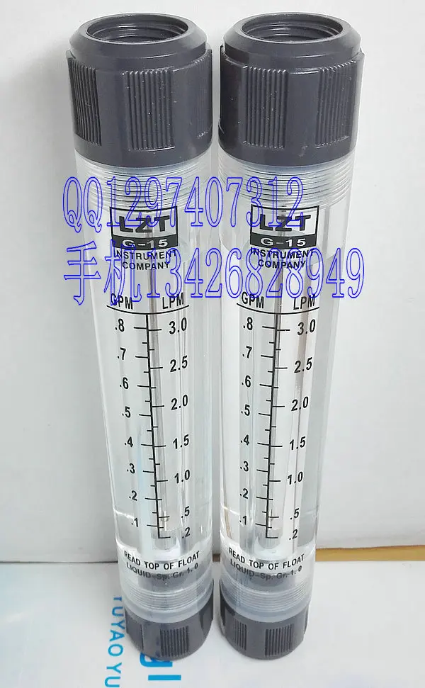 

LZT-15G pipeline liquid flowmeter 0.1~0.8GPM, 0.2~3LPM liters of water meter