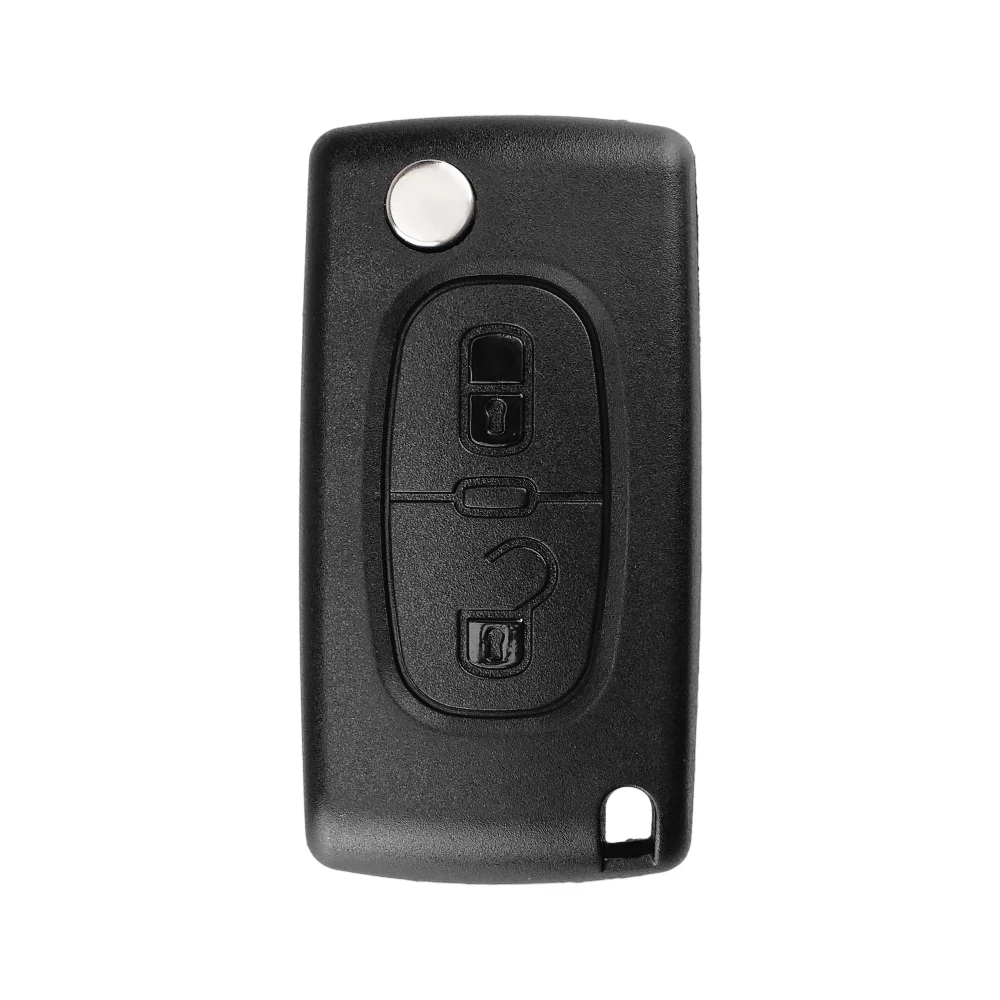 KEYYOU-llave de repuesto plegable con 2 botones para Citroën, carcasa de mando a distancia, para C2, C3, C4, C5, C6, C8