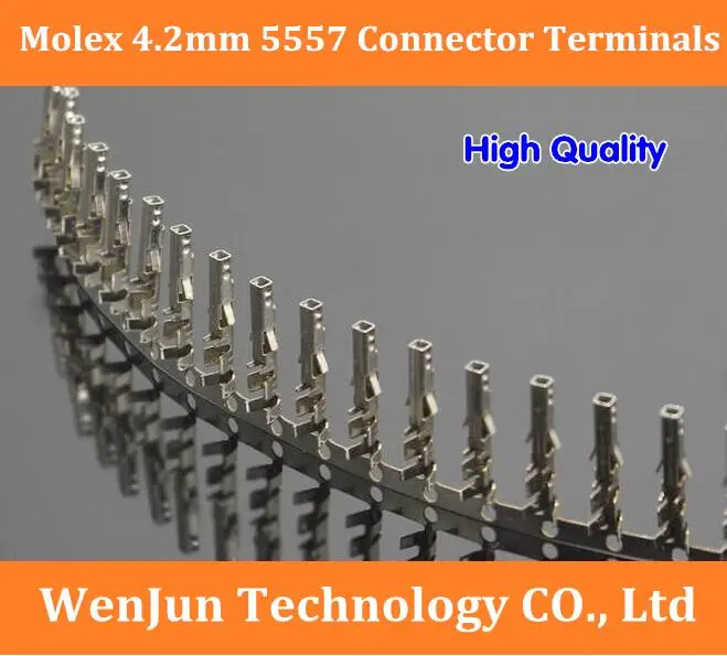 

5000PCS/LOT 4.2mm 5557 Computer connector terminals female needle for 4P 6P 8P 20P 24P male shell/Tin plating high foot