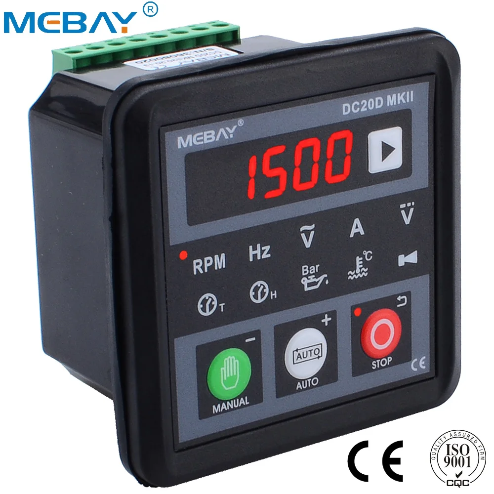 MEBAY DC20D MKII Electronic Generator Controller Module Control Panel for Diesel/Gasoline Engine with RS485 Communication Port