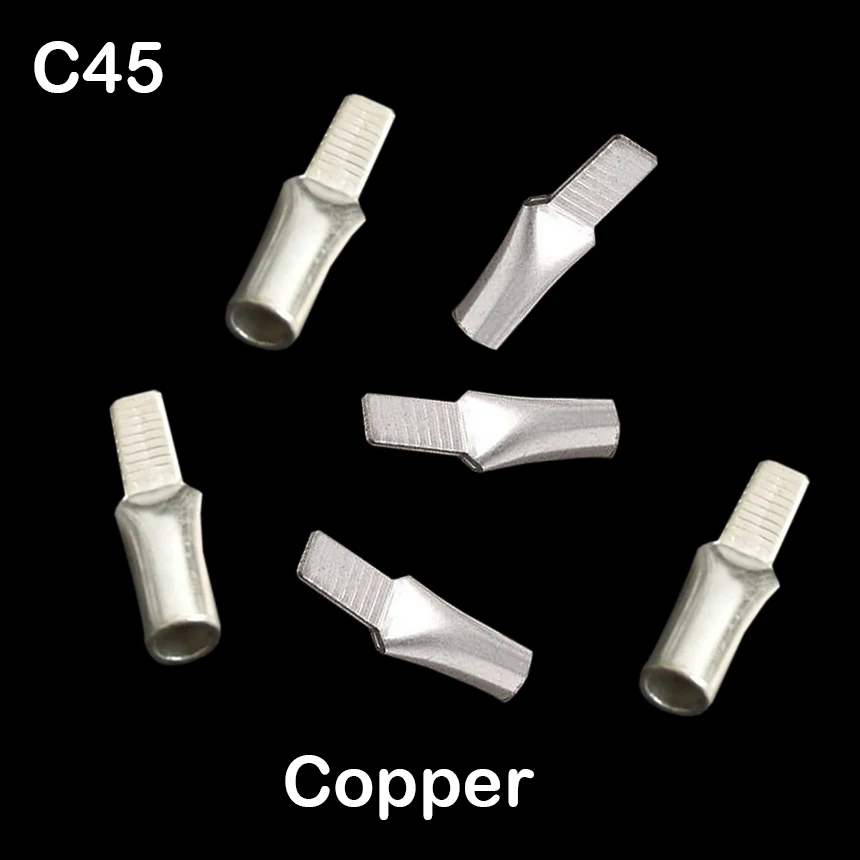 C45 4 6 10 Square mm2 Copper Tin Plated Circuit Breaker Plug In Pin-Shaped Cable Wire Lug Insert Needle Naked Crimp Terminal