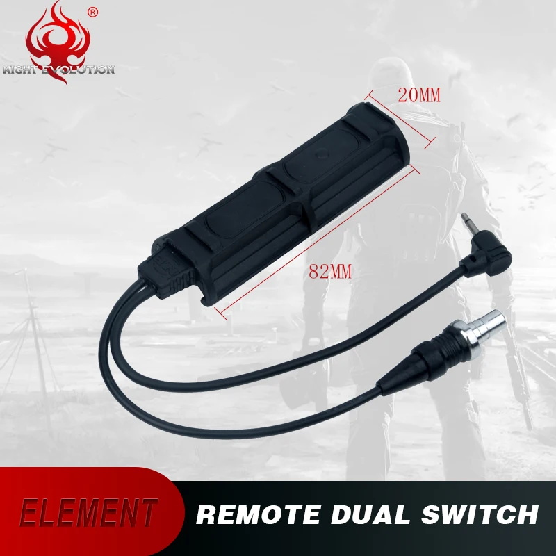 Element Airsoft Dual Switch Pressure Tactical Flashlight M3X Remote Pad Switch Fit PEQ 15 Gun Weapon Light PEQ 15 Switch NE07011