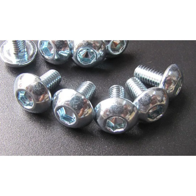 30pcs/lot M6*12-16 hex socket pan head crossed head round head plated zinc screws for cabinet case hardware fasteners