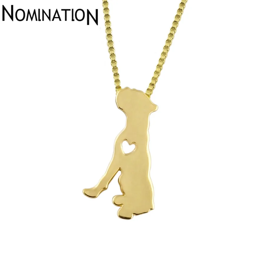 boxer dog necklace pet lovers pendant jewelry golden colors plated fast delivery