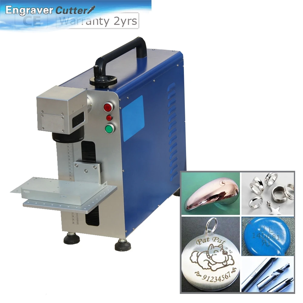 Portable Maxphotonic 20W Fiber Laser Marking and Engraving Machine, Ratory Fiture Include