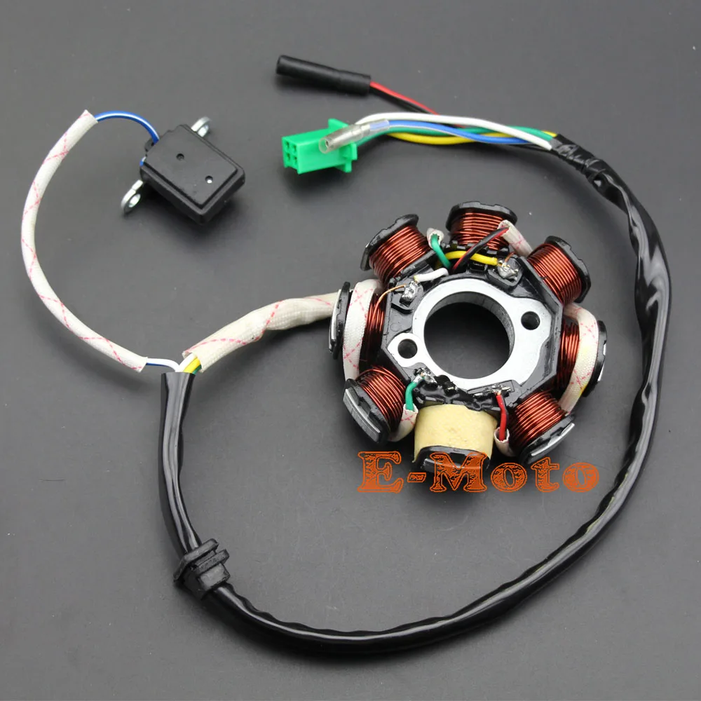 GY6 150 8 Pole Magneto Stator Coil Performance CDI Box Ignition Coil 150cc Go Kart Scooter