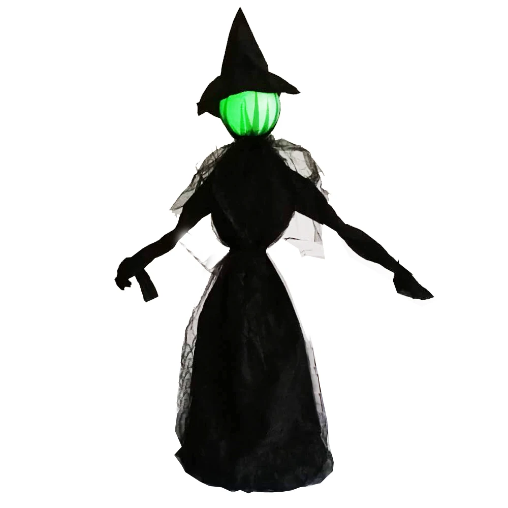 5.9 Feet  Glowing Face Witch Decor Set for Graveyards Haunted House Escape Horror props Halloween Decorations