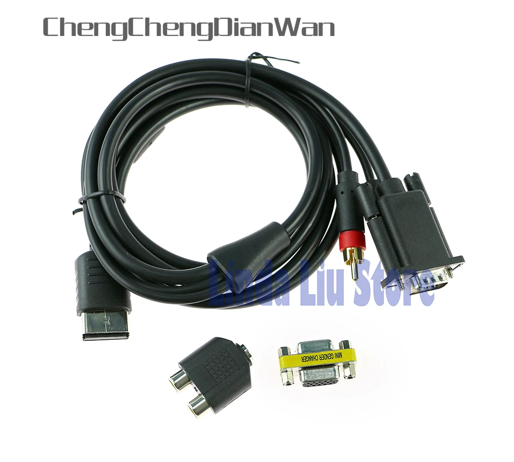 سلك صوت وفيديو عالي الوضوح PAL NTSC VGA كابل صندوق كابل VGA لـ SEGA Dreamcast DC