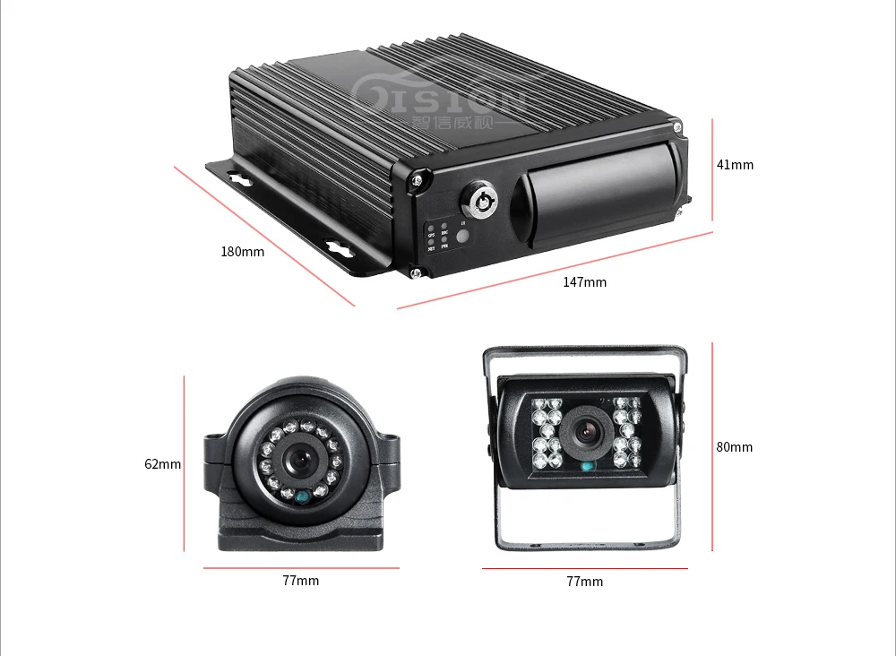 G sensor – enregistreur vidéo Dvr Mobile 4CH 4G LTE GPS 256G, stockage SD, Surveillance de voiture, avec 3 caméras de recul latérales étanches