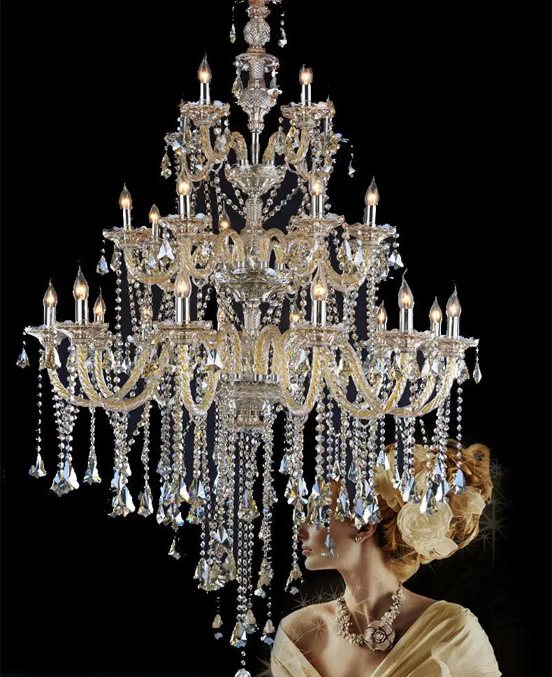 

Large Vintage chandelier cystal lighting church Hotel fixtures ed candle holders chandeliers for living room lustres cristal