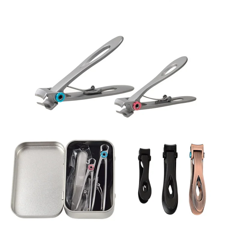 Stainless Steel Fingernail Wide Design For Thick Nail Toenail & Slant Edge Nail Cutter Trimmer Set