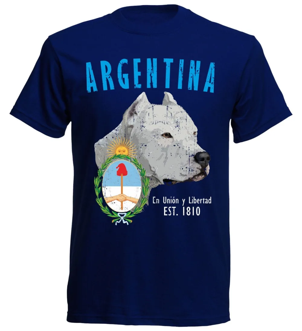 Argentinien T-Shirt Arg Men'S Footballer Legend Soccers  Dogo Argentino - Navy Men 2019 Summer T-Shirt Size T Shirt Logo