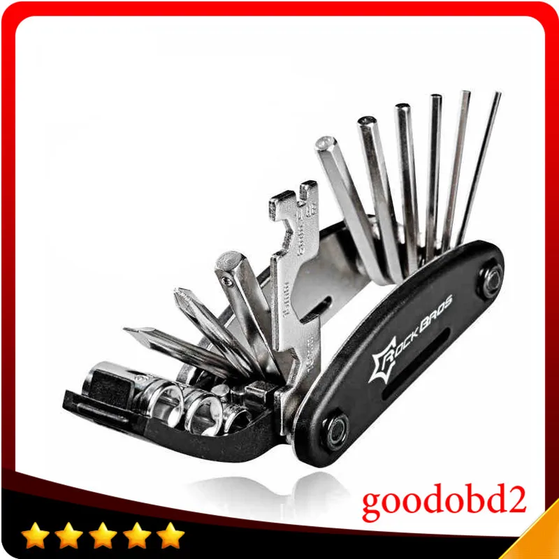 Car Repair 16 in 1 Mountain Bicycle set Bike Bicycle Multi Repairs Tool Kit Hex Spoke Wrench Mountain Cycle Screwdriver Tool