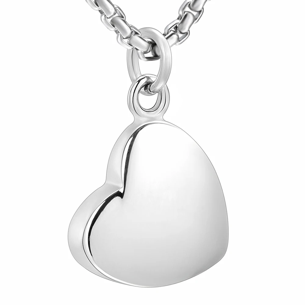 

IJD8865 15mm Small Heart Urn Necklace Hold Pet/Human Ashes Keepsake Cremation Pendant Women Accessories Wholesale or Retail