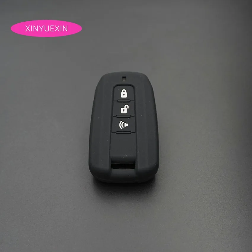 Xinyuexin Silicone Car Key Cover FOB Case For SSANGYONG TIVOLAN ACTYON KYRON REXTON Korando Rodius Smart Key 3Button Car-styling