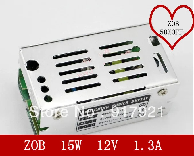 

15W 1.3A LED Switching Power Supply,100~120V/200~240V AC input,12V Output power suply in stocks--5pcs/lot