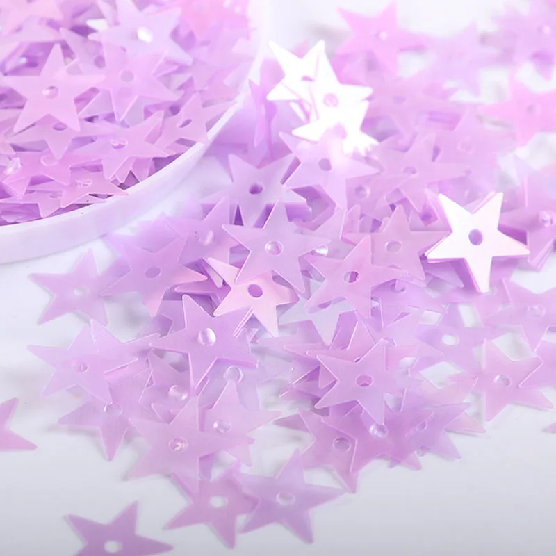 10g/Pack 3-14mm Matte Purple Star Flower Plum Shell Shapes Sequins Paillettes Wedding Decoration Confetti Glitter Accessories