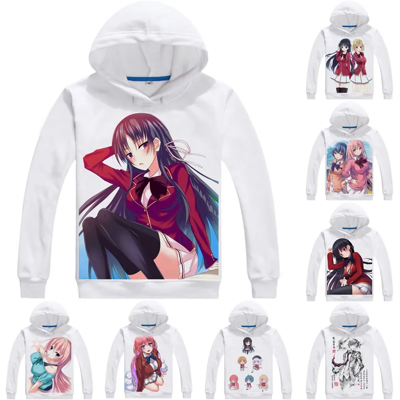 

Classroom of the Elite Hoodies Multi-style Hooded Hoodie Kiyotaka Ayanokouji Suzune Horikita Airi Sakura Cosplay Sweatshirts