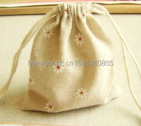 

100pcs/lot CBRL jute/linen/flax drawstring bags&pouch for cosmetic/grains,Various colors,size customized,wholesale