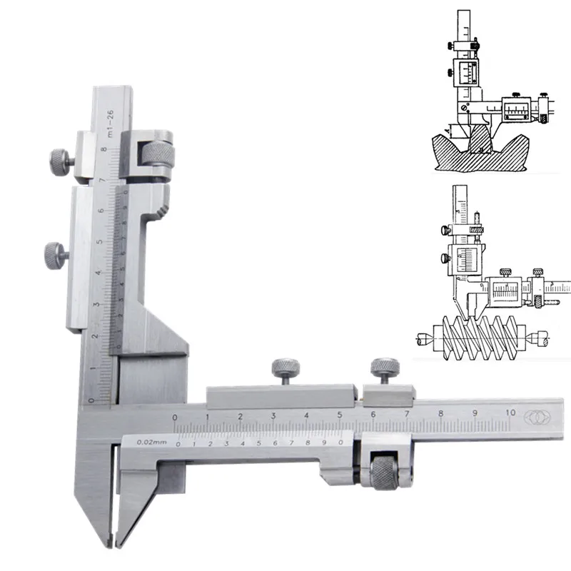 

Vernier Caliper M1-26 Gear Gearwheel Thickness Gauge Measuring Tools