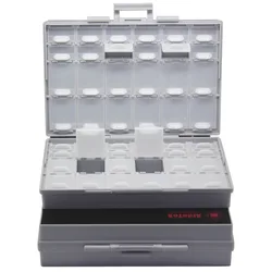 AideTek-Caja organizadora para manualidades, tapas de almacenamiento de cuentas, caja vacía SMD SMT, montaje en superficie, caja de herramientas de plástico, etiqueta 2BOXALL48