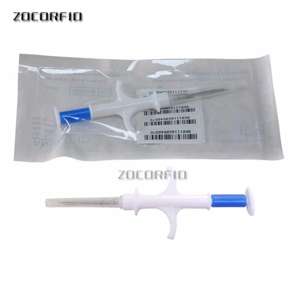 rfid animal Syringe animal microchip  injector 134.2KHz pet syringes ISO animal Chip EM4305 syringe for animals