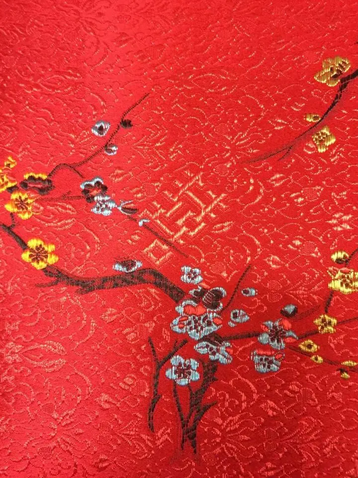 8 Meters/pc Beautiful red african cotton fabric and plum flower pattern embroidery swiss voile lace for clothes JC20-1