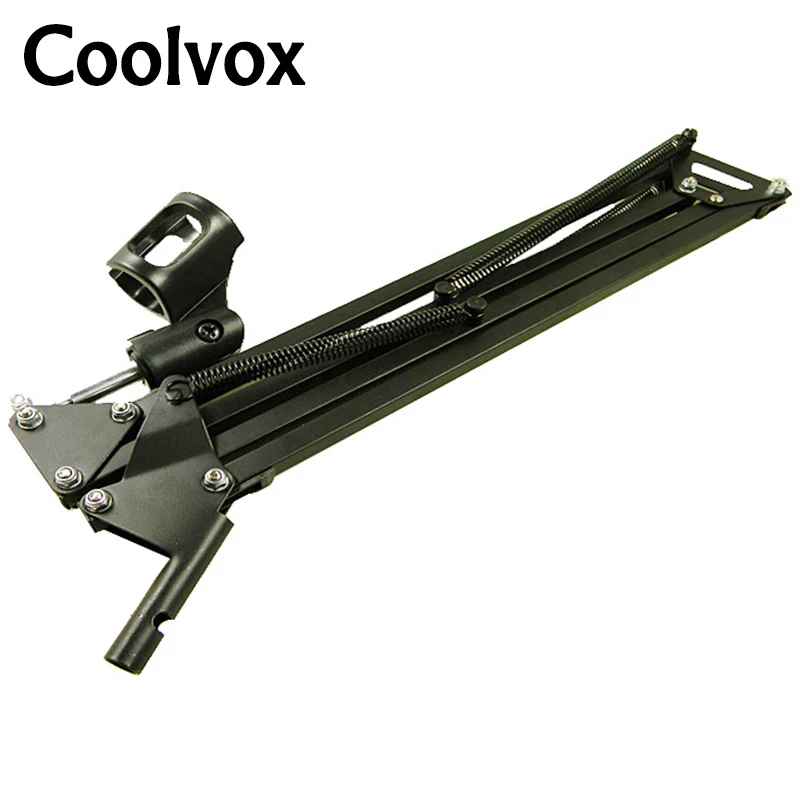 Broadcasting Studio Microphone Mic Boom Scissor Suspension Arm Mount Stand Shock - support 360-degree adjustable