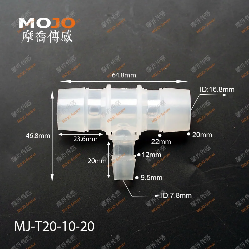 2020 Free shipping! MJ-T20-10-20 multiple Reducing hose connector 20mm to10mm (100pcs/lots)