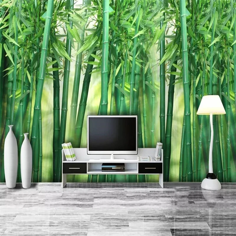 

Decorative wallpaper High-definition bamboo forest 3D TV background wall painting