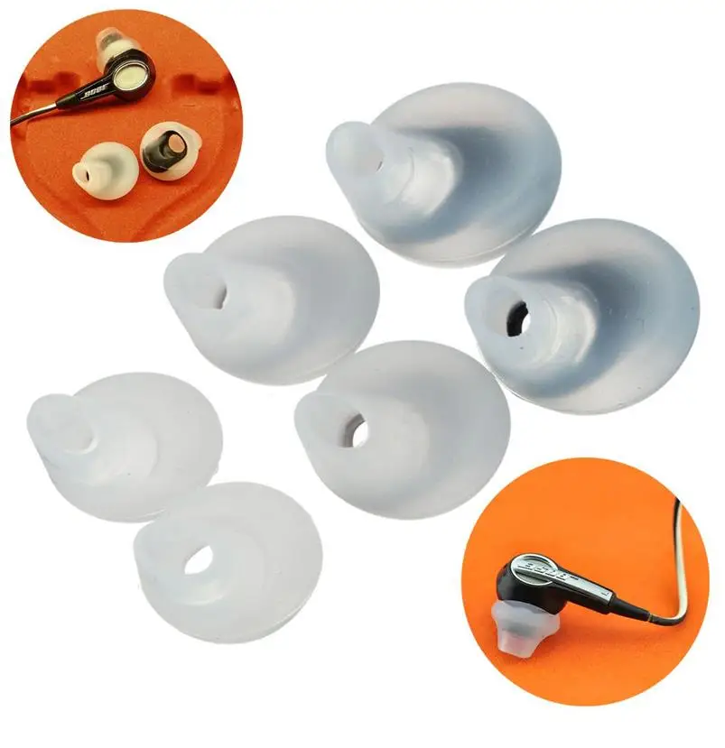 6pcs/3pairs In Ear Silicone Earphone covers Earbuds Ear pads Cups Caps Eartips Earplugs cushion for BOSE Earphones IE2 IE3 ER4P
